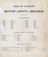 Table of Contents, Benton County 1903